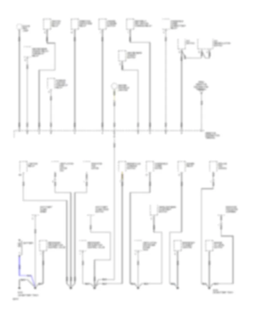 Ground Distribution Wiring Diagram 1 of 4 for Saab CDE 1994 9000