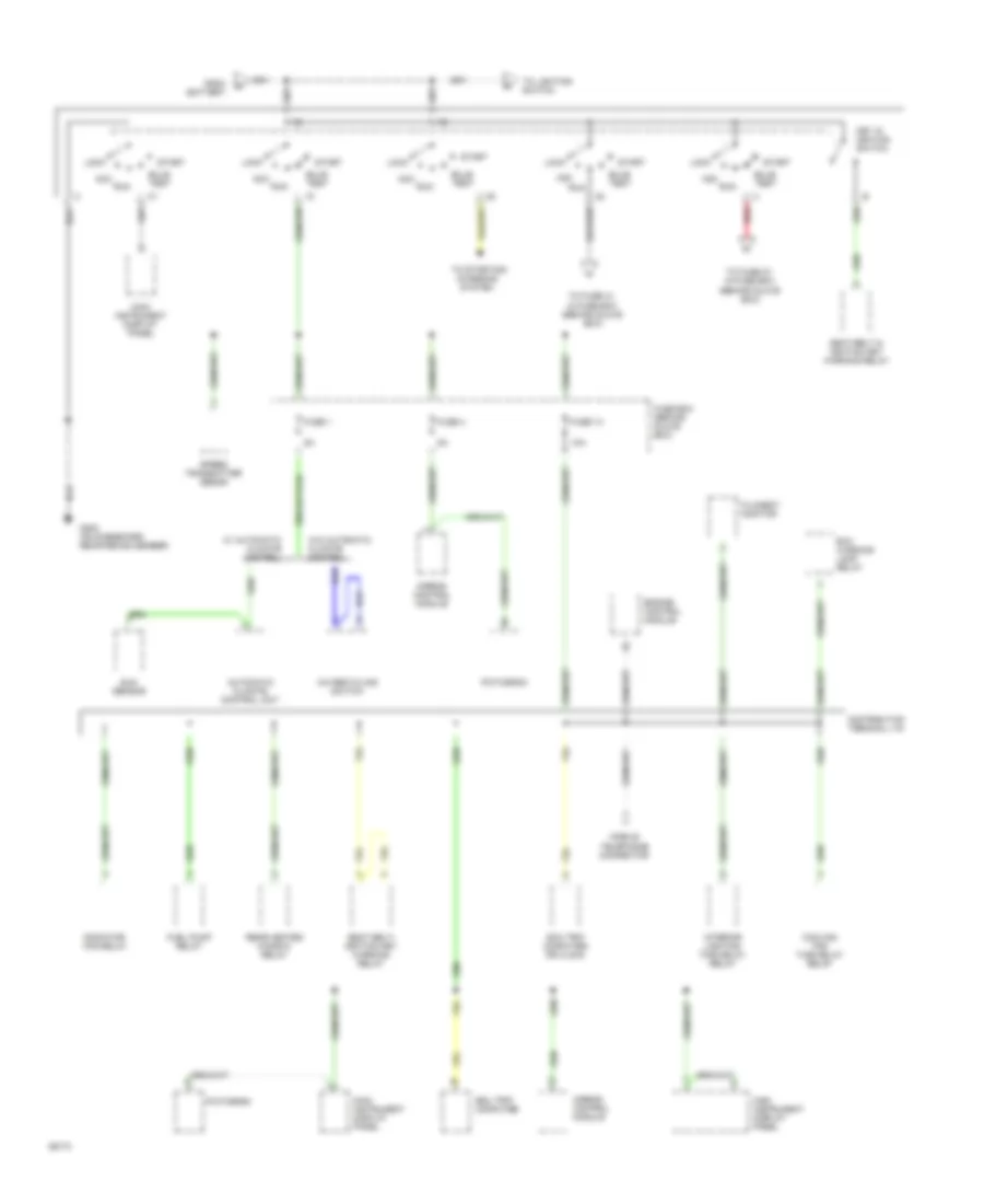 Power Distribution Wiring Diagram (3 of 6) for Saab 9000 CDE 1994