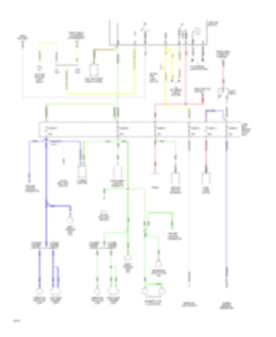 Power Distribution Wiring Diagram 6 of 6 for Saab CDE 1994 9000