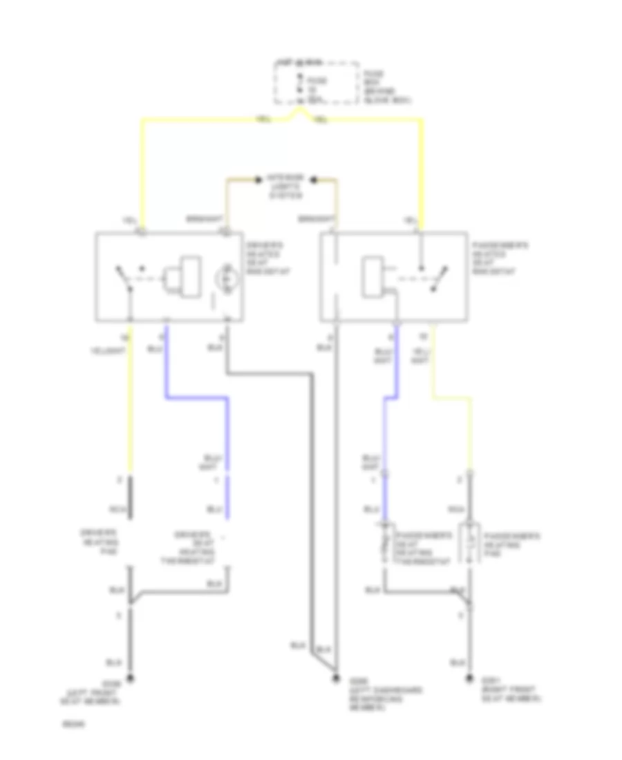 Heated Seats Wiring Diagram for Saab CDE 1994 9000