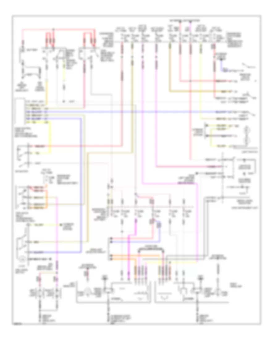 Headlamps Wiring Diagram with Xenon Lamps for Saab 9 5 Aero 2008