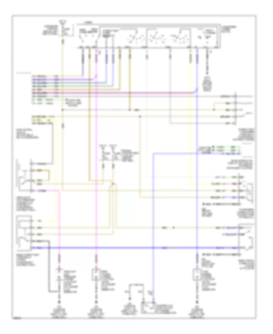Электросхема стеклоочистителя, дворников и омывателя, без Датчик дождя для Saab 9-5 Aero 2008