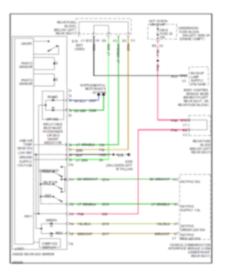 Power Mirrors Wiring Diagram for Saab 9-7X 4.2i 2008