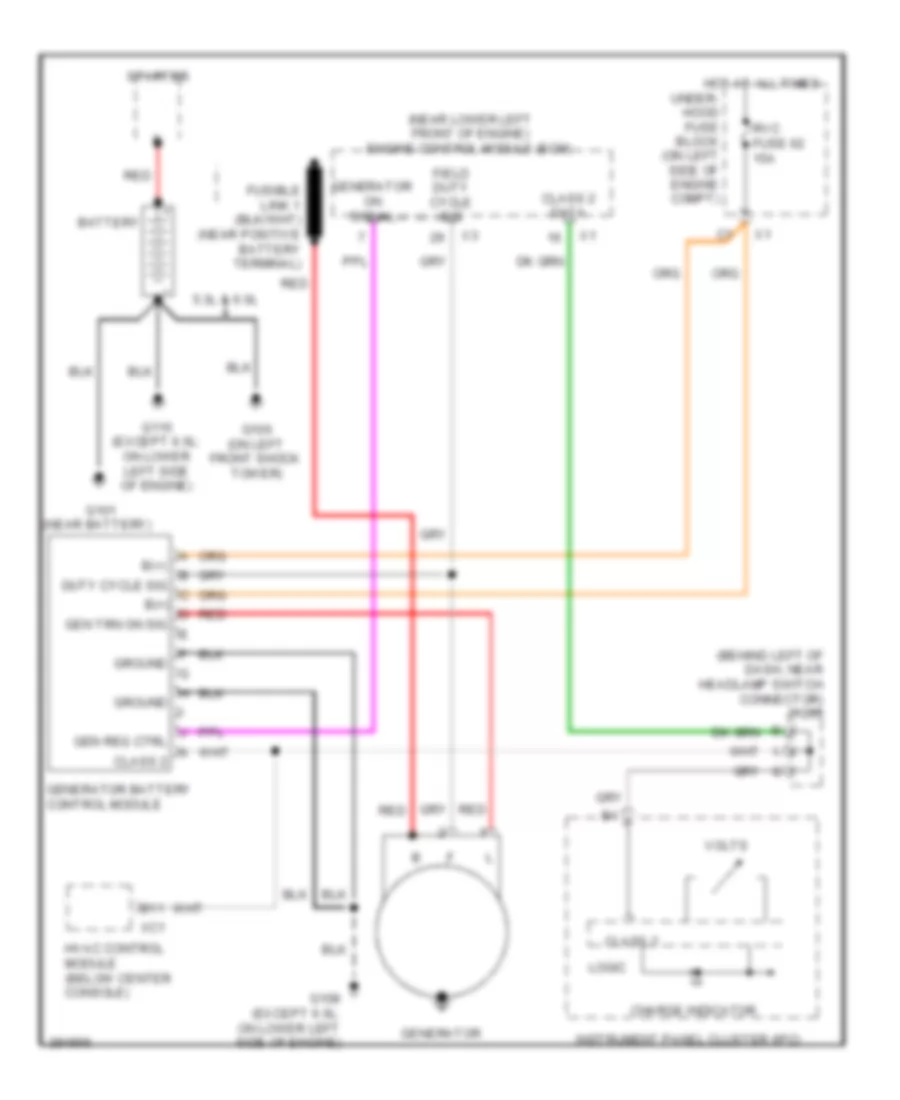 Charging Wiring Diagram for Saab 9 7X 4 2i 2008