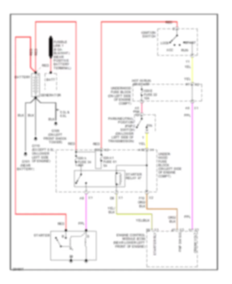 Starting Wiring Diagram for Saab 9 7X 4 2i 2008