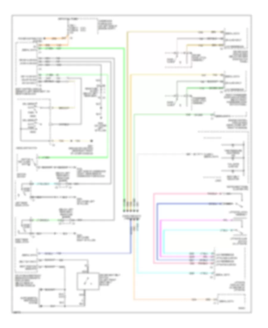 Warning Systems Wiring Diagram for Saab 9-7X 5.3i 2008