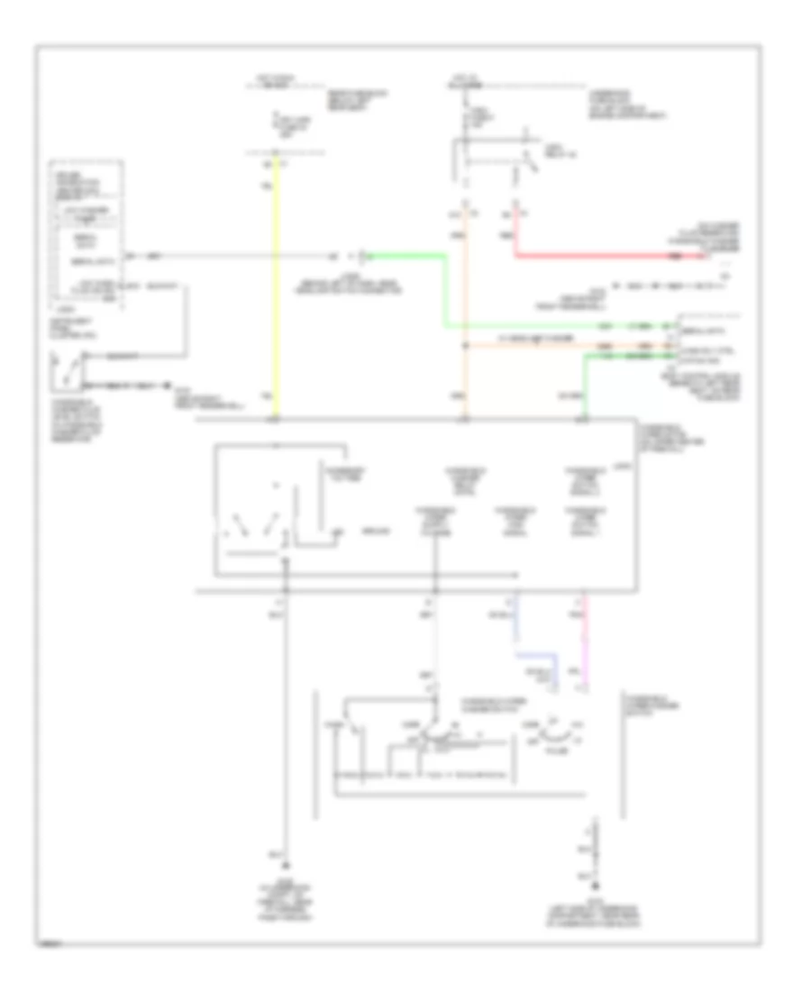 Электросхема передних стеклоочистителей дворников и омывателя лобового стекла для Saab 9-7X 5.3i 2008