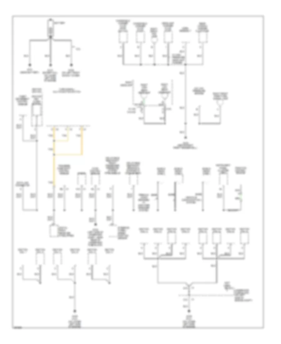 Ground Distribution Wiring Diagram 1 of 5 for Saab 9 7X Aero 2008