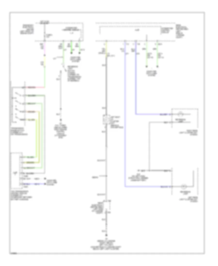 Backup Lamps Wiring Diagram for Saab 9 3 2 0T 2009