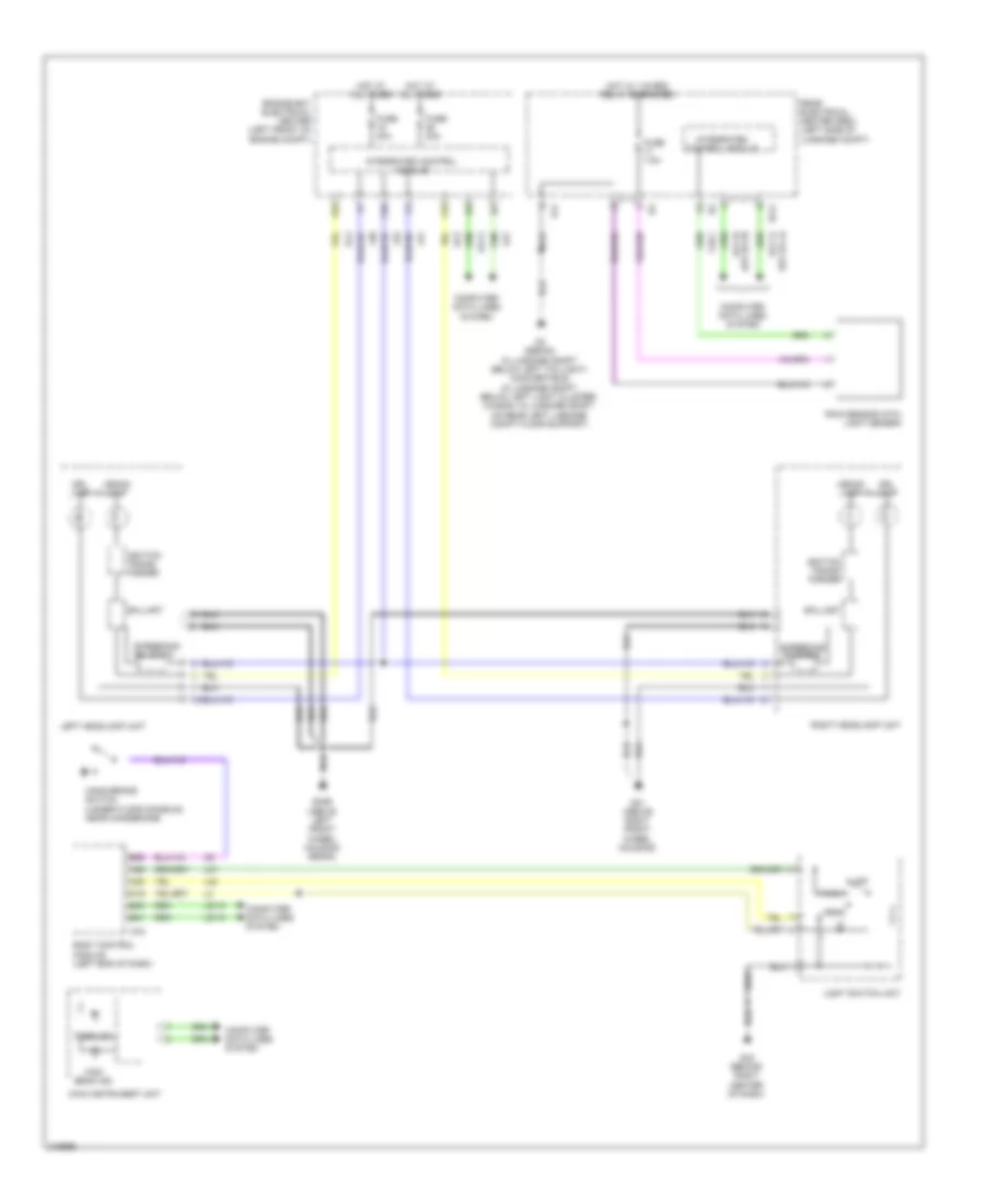 Headlamps Wiring Diagram, with DRL for Saab 9-3 2.0T 2009