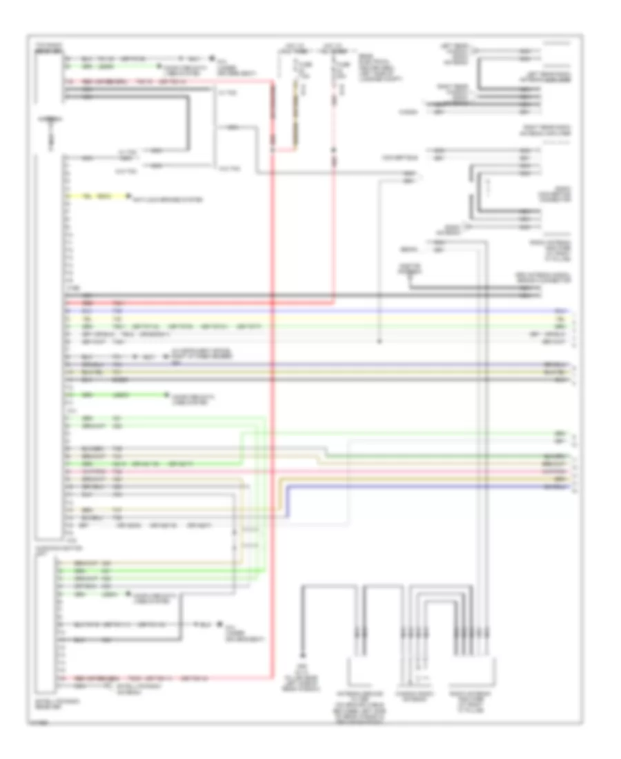 Navigation Wiring Diagram with Bass Speaker 1 of 3 for Saab 9 3 2 0T 2009