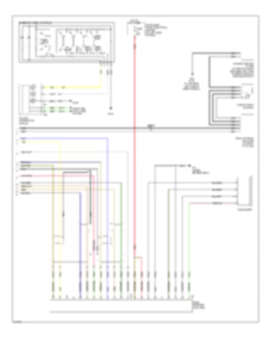 Radio Wiring Diagram, without Navigation, with Bass Speaker (2 of 2) for Saab 9-3 2.0T 2009