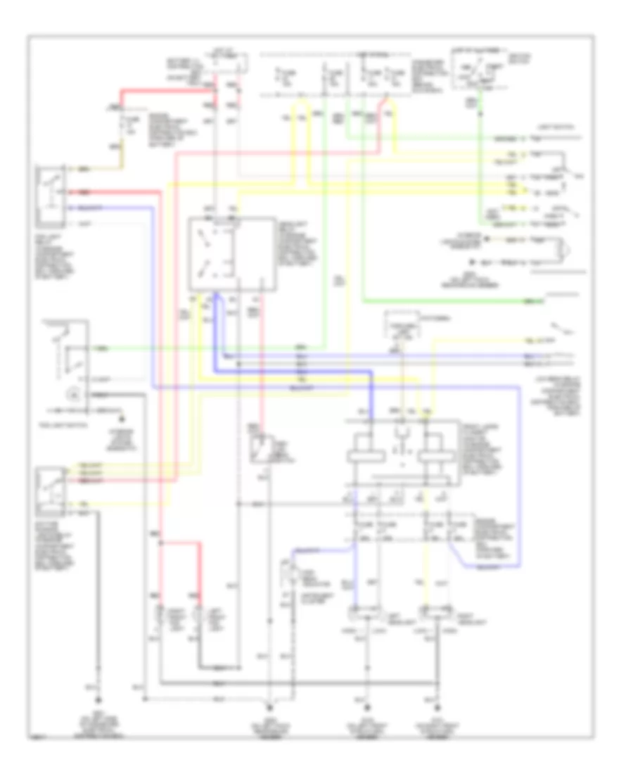 Headlight Wiring Diagram with DRL for Saab Aero 1995 9000