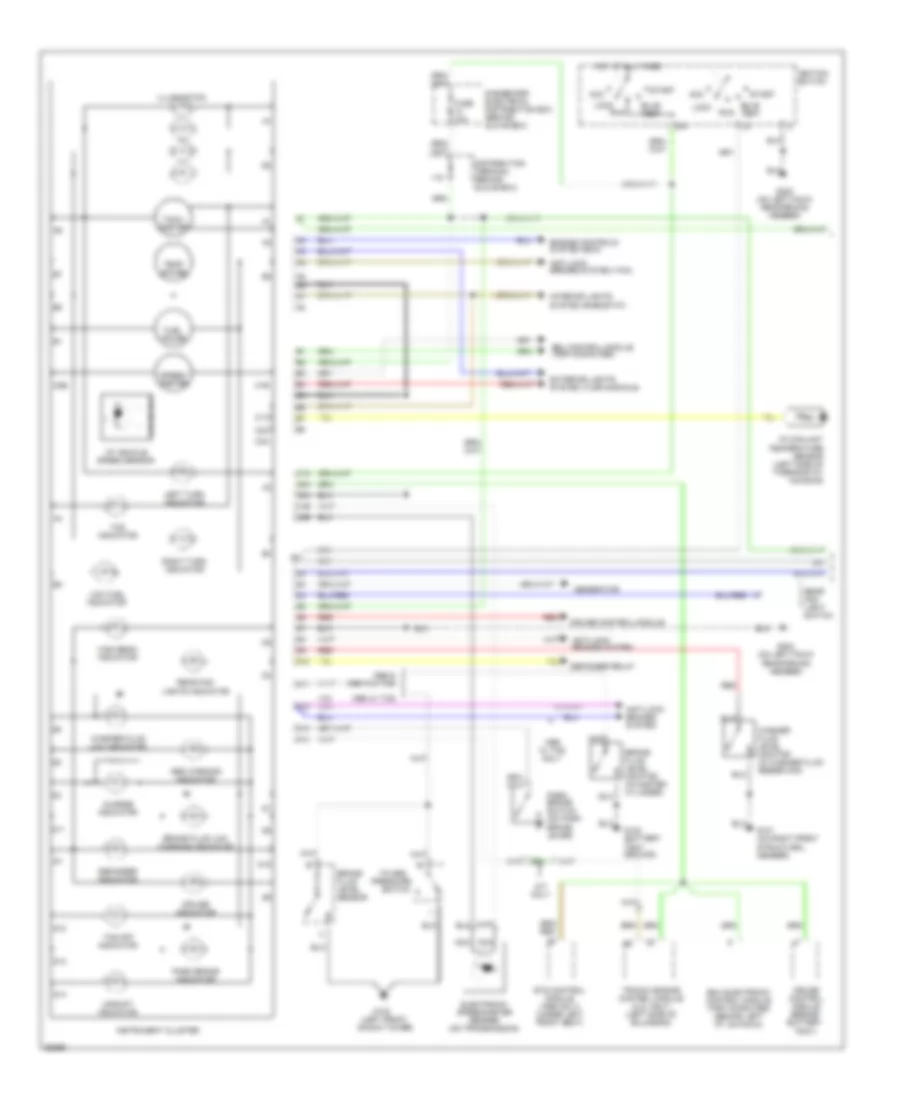 Instrument Cluster  Pictogram Wiring Diagram 1 of 2 for Saab Aero 1995 9000