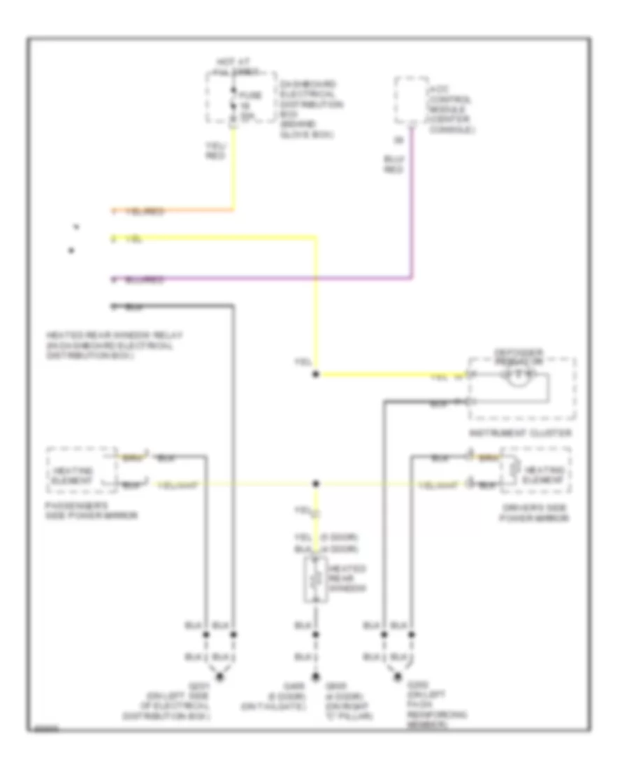 Defogger Wiring Diagram with Auto A C for Saab CDE 1995 9000