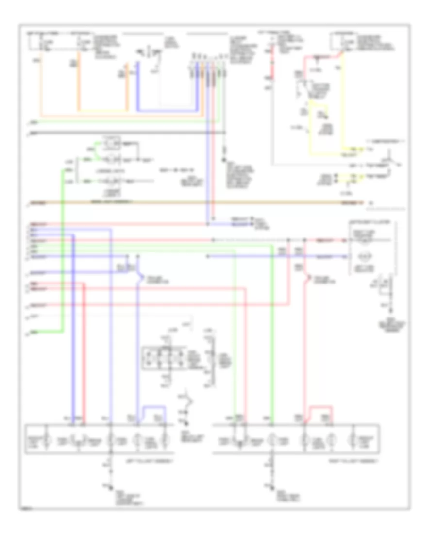 Exterior Lamps Wiring Diagram (2 of 2) for Saab 9000 CDE 1995