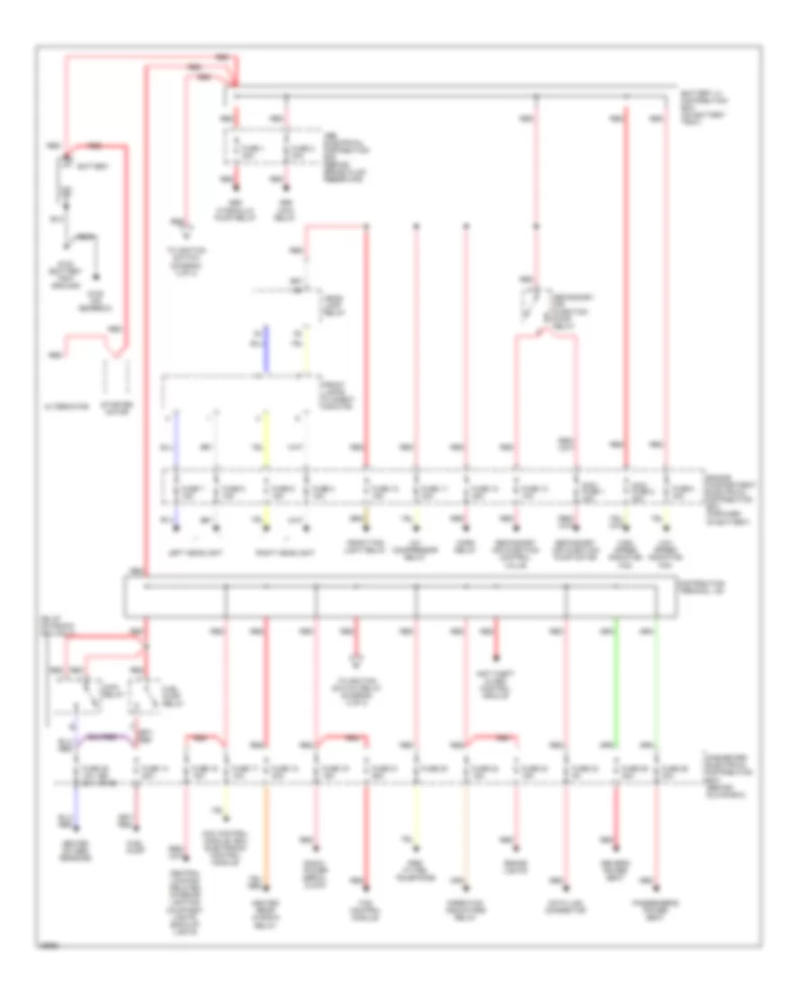 Power Distribution Wiring Diagram 1 of 3 for Saab CDE 1995 9000
