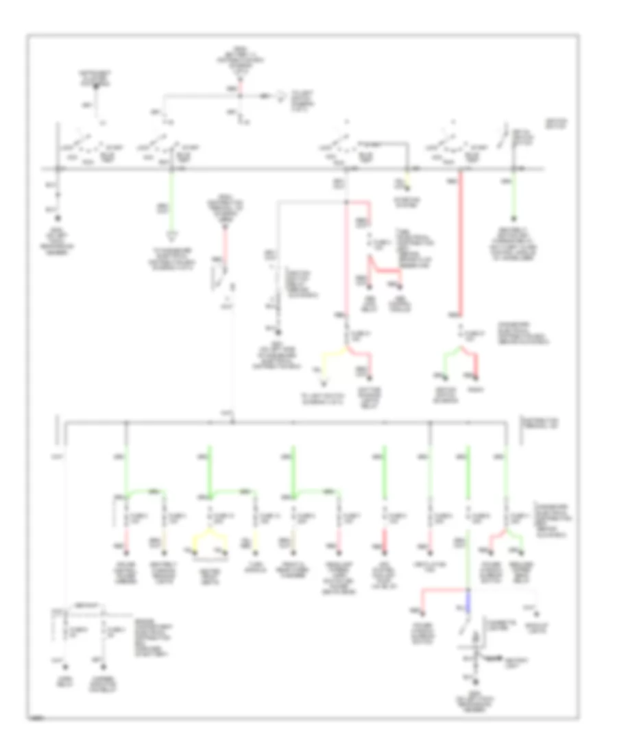 Power Distribution Wiring Diagram (2 of 3) for Saab 9000 CDE 1995