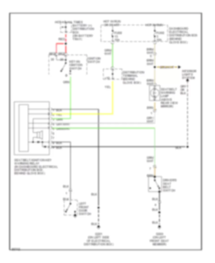 Warning System Wiring Diagrams for Saab CDE 1995 9000