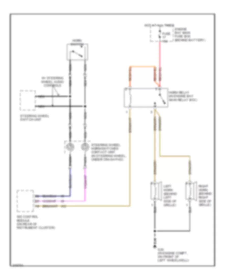 Horn Wiring Diagram for Saab 9 5 2 3T 2009