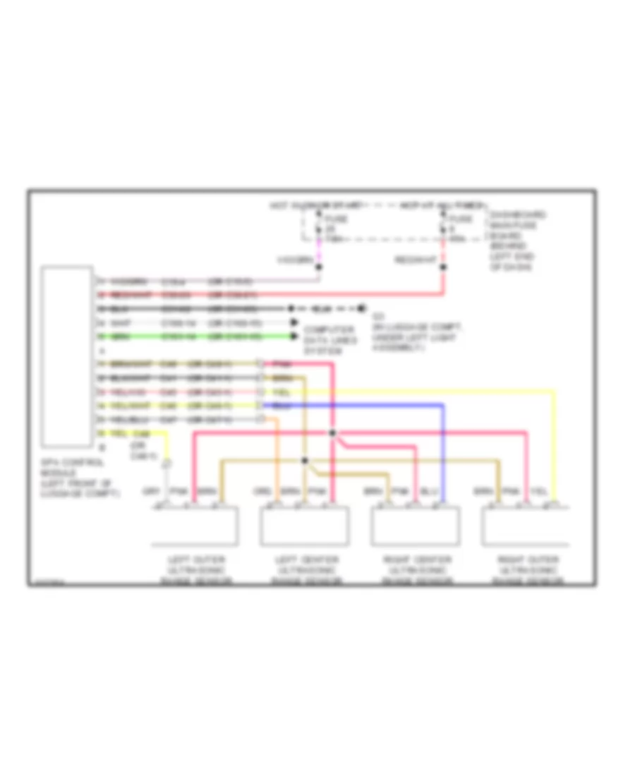 Parking Assistant Wiring Diagram for Saab 9-5 2.3T 2009