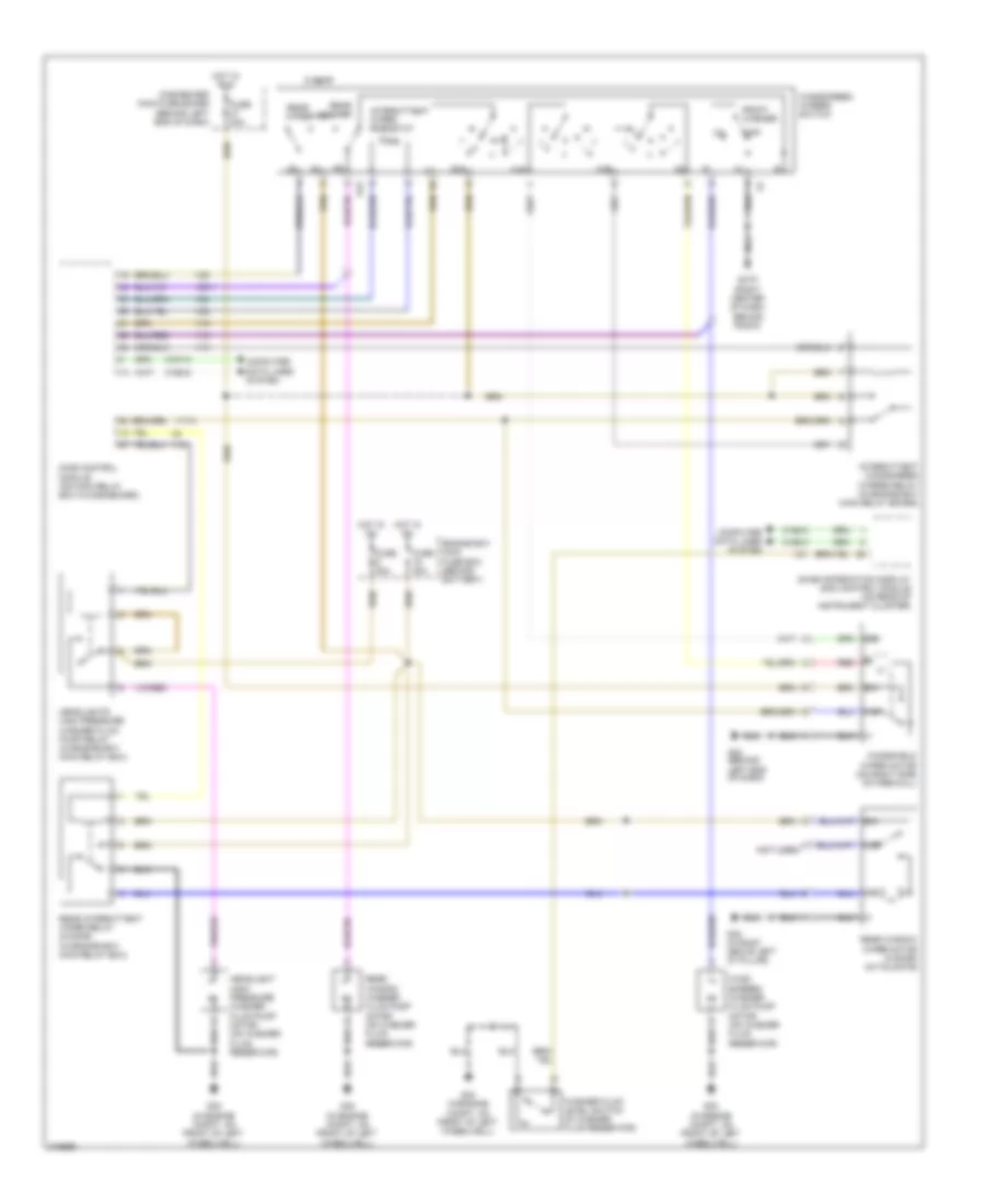 Электросхема стеклоочистителя, дворников и омывателя, без Датчик дождя для Saab 9-5 Aero 2009