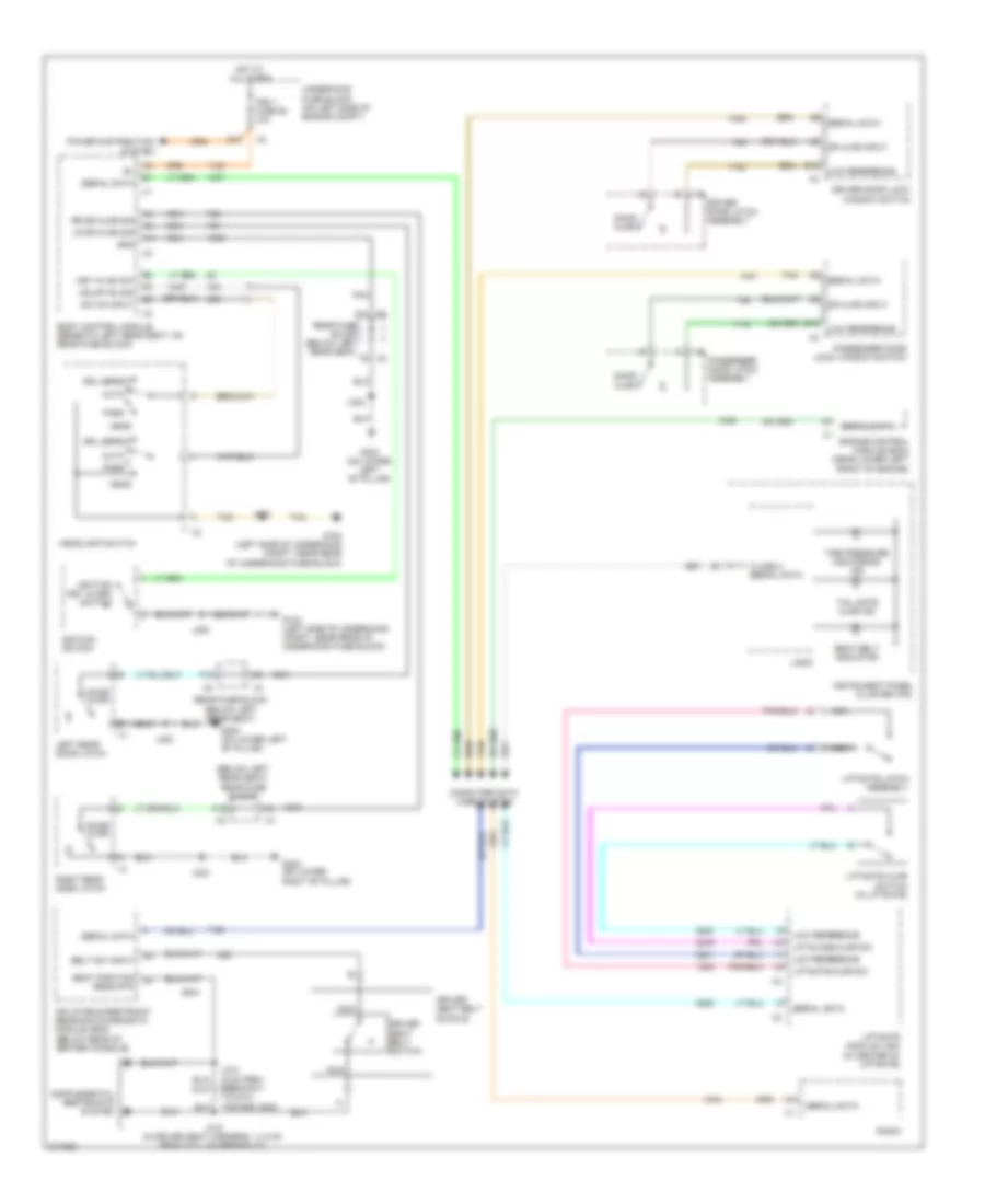Warning Systems Wiring Diagram for Saab 9-7X 4.2i 2009