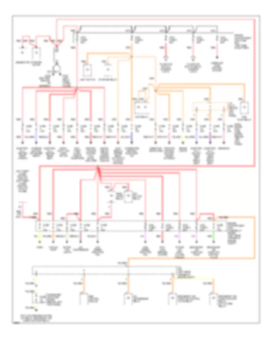 Power Distribution Wiring Diagram 1 of 2 for Saab 900 S 1996