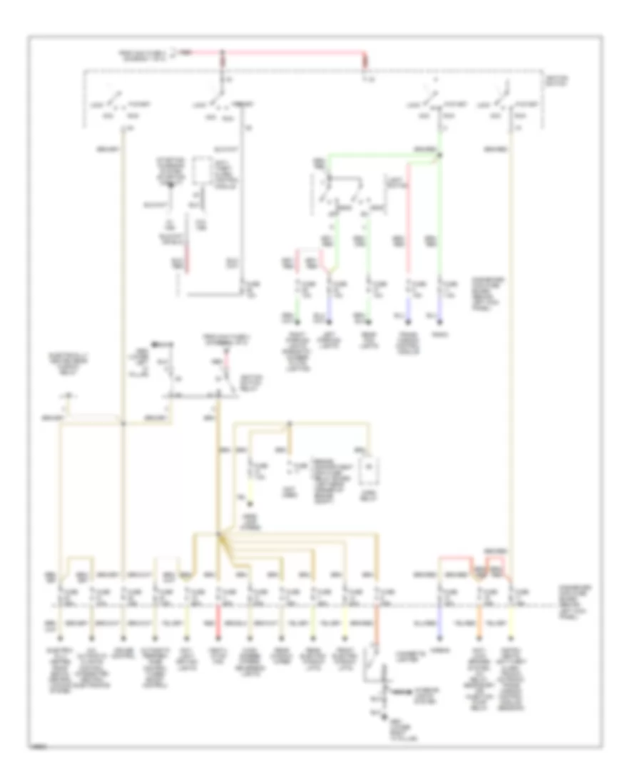 Power Distribution Wiring Diagram 2 of 2 for Saab 900 S 1996