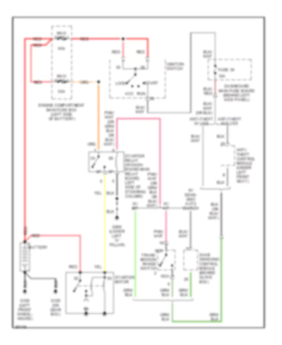 Starting Wiring Diagram for Saab 900 S 1996