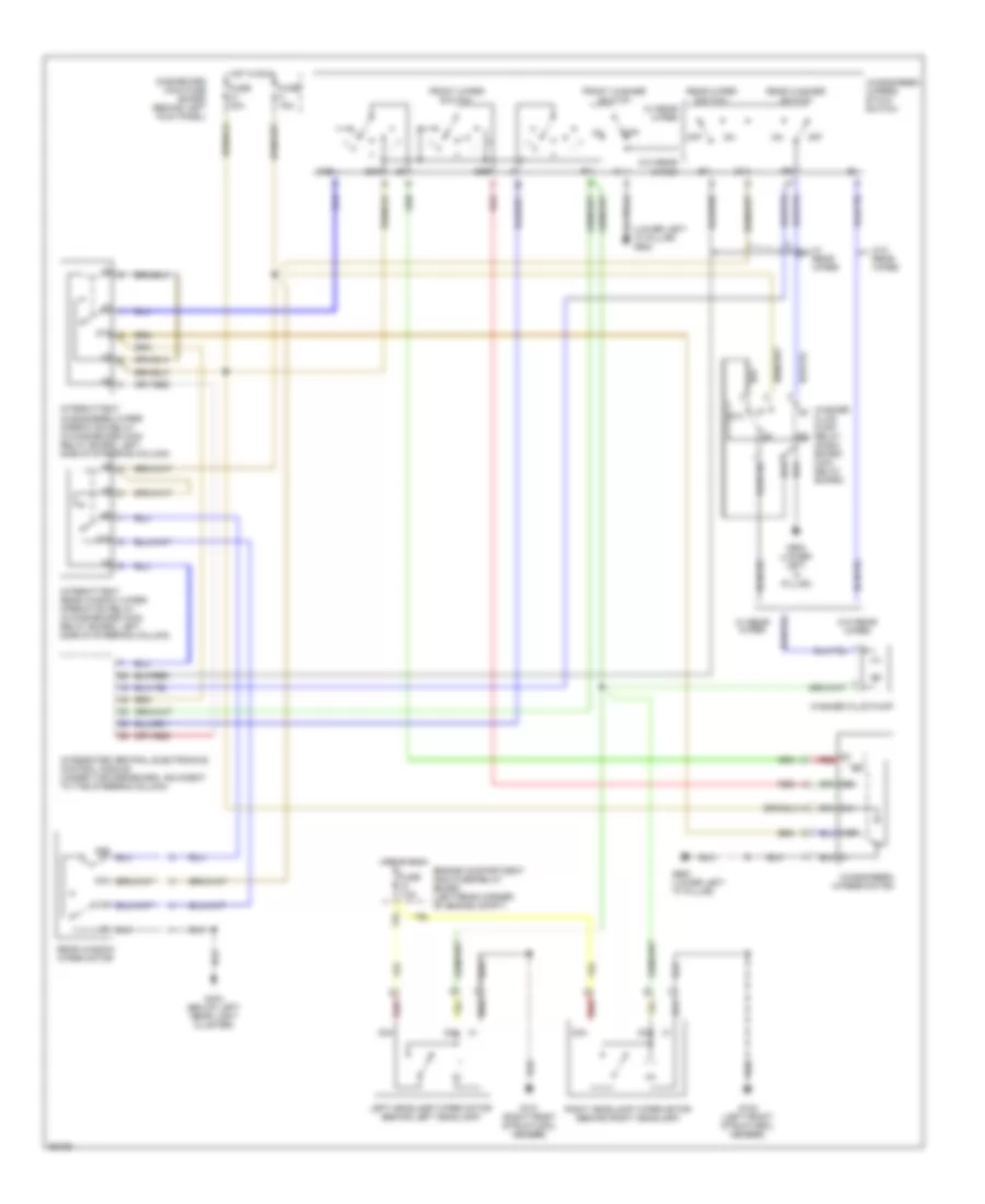 Электросхема стеклоочистителя, дворников и омывателя для Saab 900 S 1996