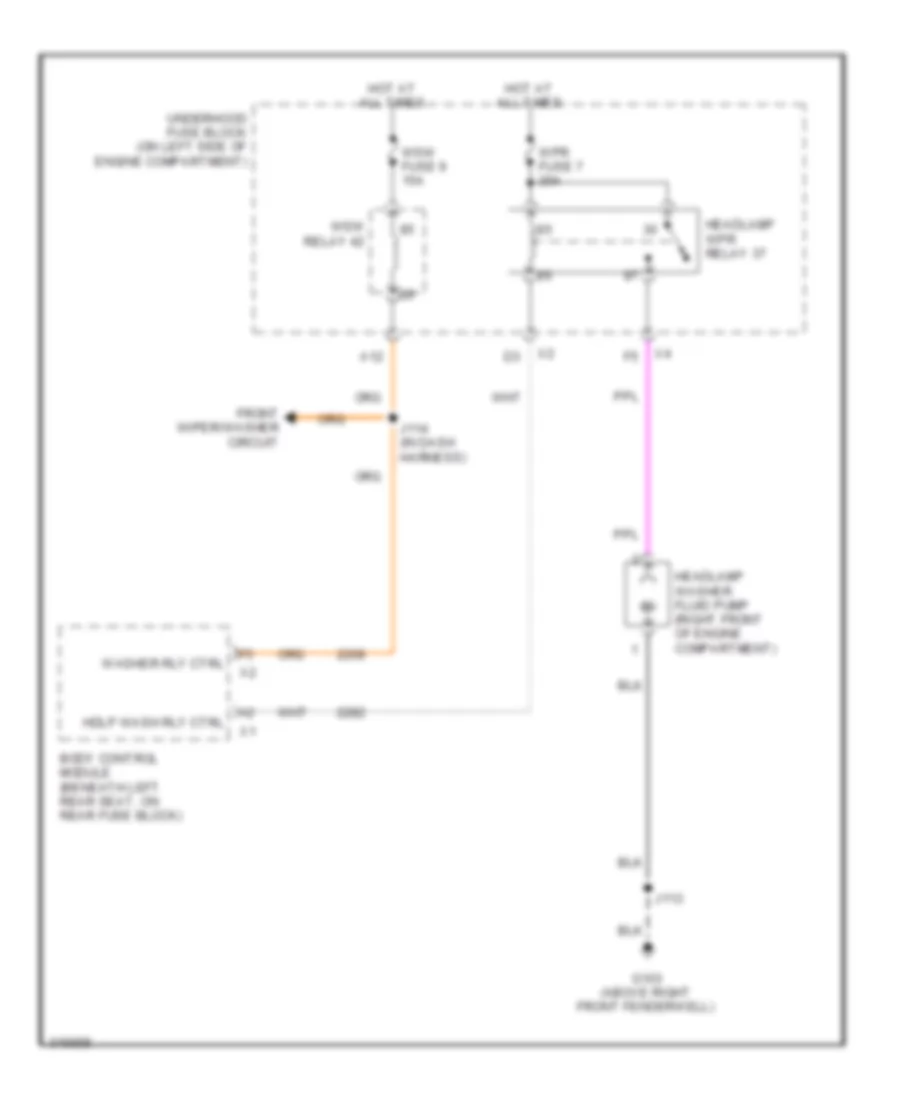 схема шайбы фары для Saab 9-7X 5.3i 2009