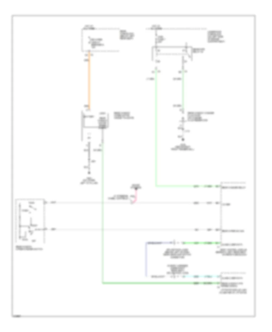 Электросхема заднего стеклоочистителя дворника и омывателя для Saab 9-7X 5.3i 2009