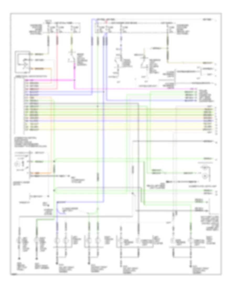 Exterior Lamps Wiring Diagram 1 of 2 for Saab 900 SE 1996