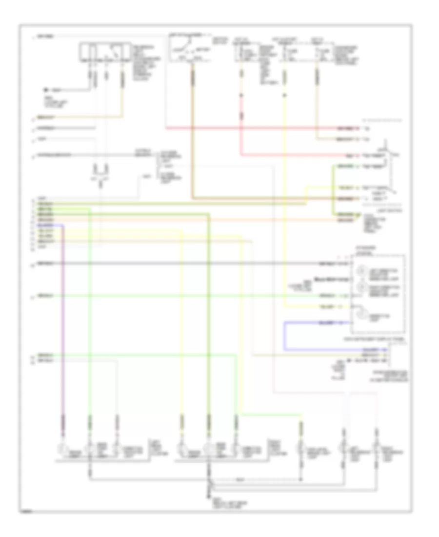 Exterior Lamps Wiring Diagram (2 of 2) for Saab 900 SE 1996