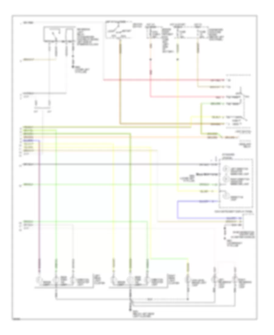 Exterior Lamps Wiring Diagram 2 of 2 for Saab 900 S 1997