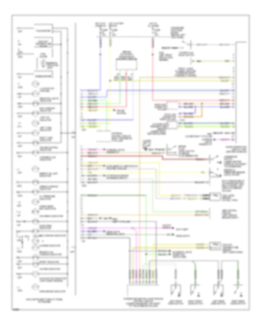 Instrument Cluster Wiring Diagram Standard for Saab 900 S 1997