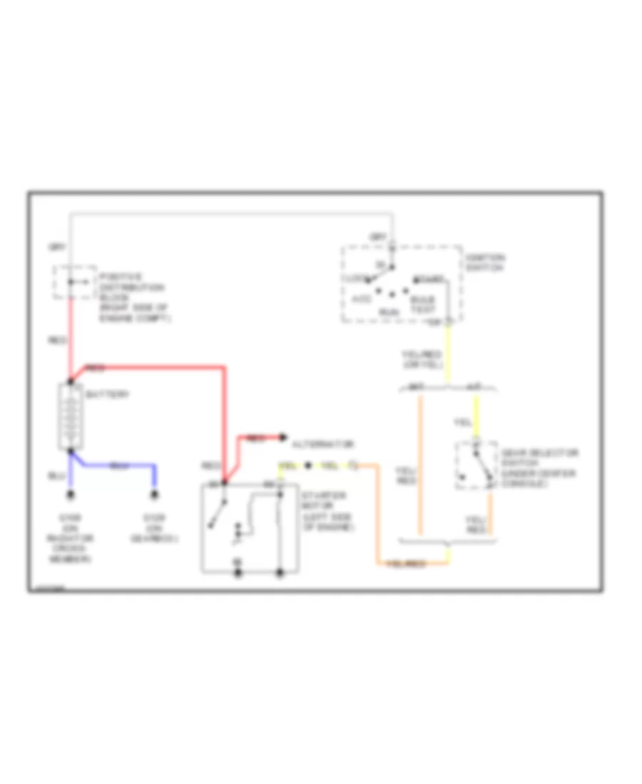 Starting Wiring Diagram for Saab 900 S 1990