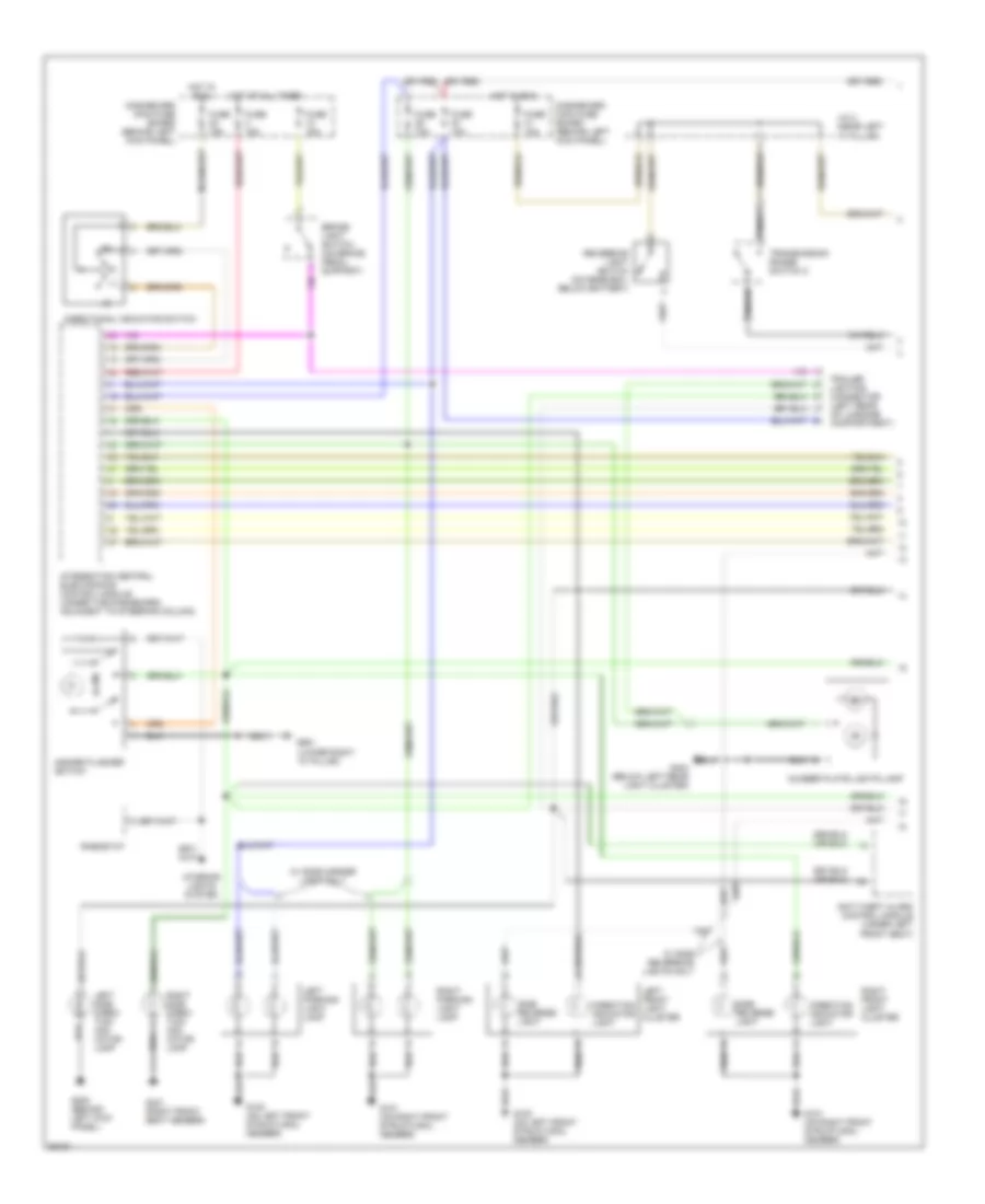 Exterior Lamps Wiring Diagram 1 of 2 for Saab 900 SE 1997