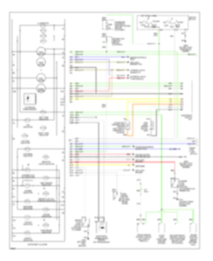Instrument Cluster  Pictogram Wiring Diagram 1 of 2 for Saab Aero 1997 9000
