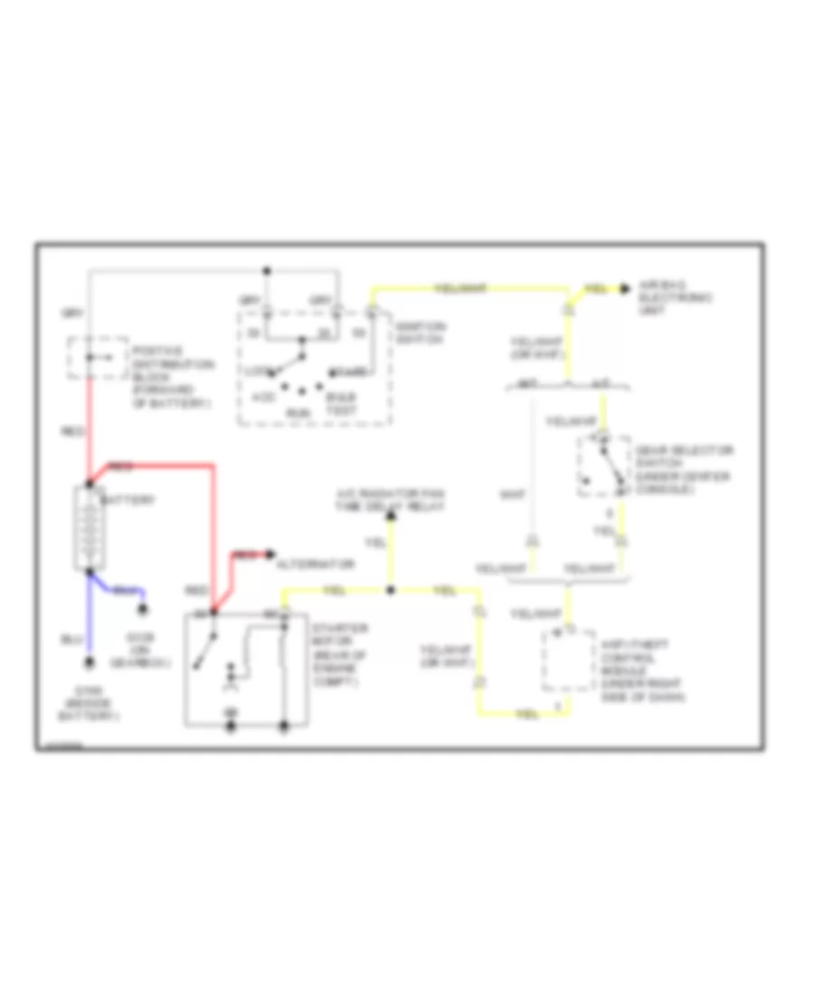 Starting Wiring Diagram for Saab S 1990 9000