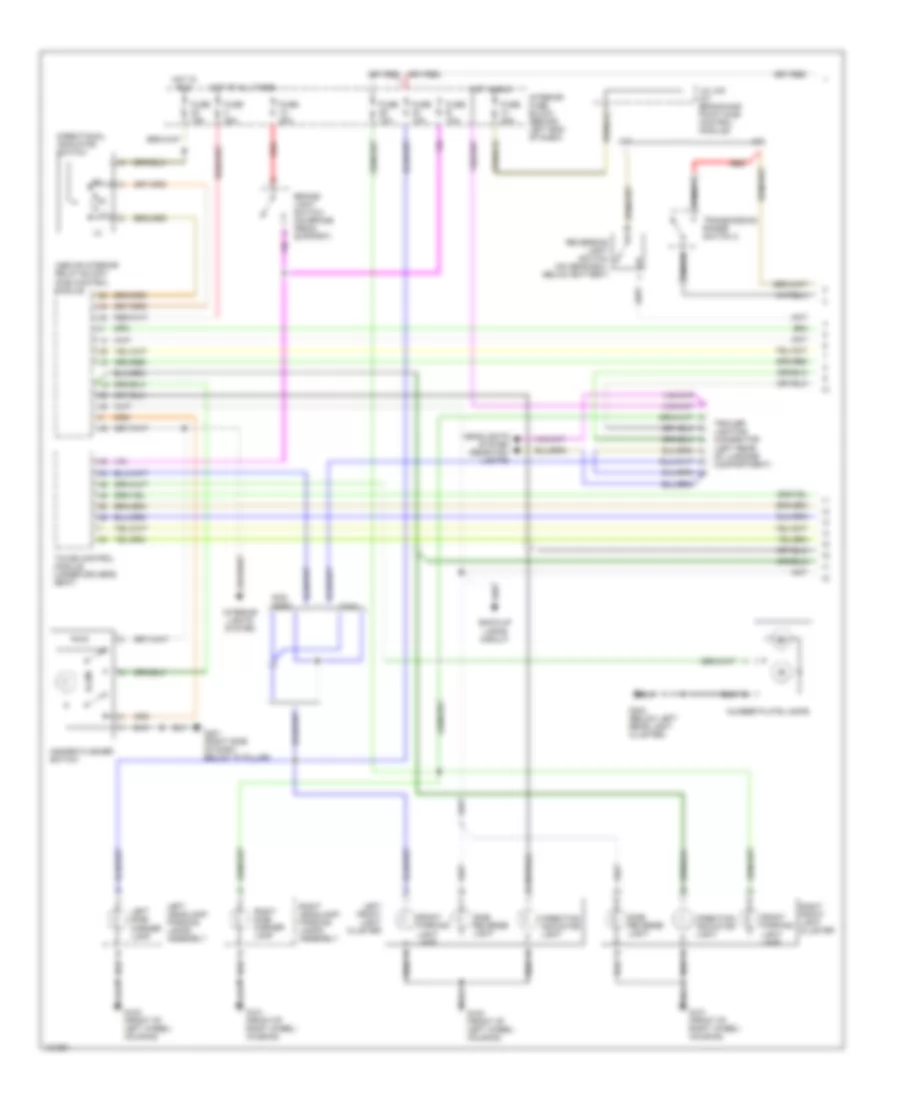 Exterior Lamps  Trailer connector Wiring Diagram (1 of 2) for Saab 9-3 1999