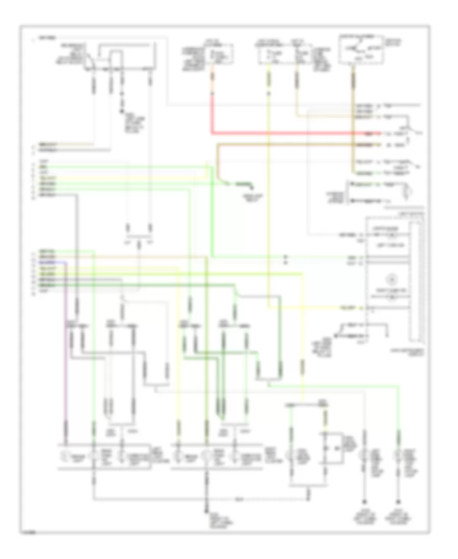 Exterior Lamps  Trailer connector Wiring Diagram (2 of 2) for Saab 9-3 1999