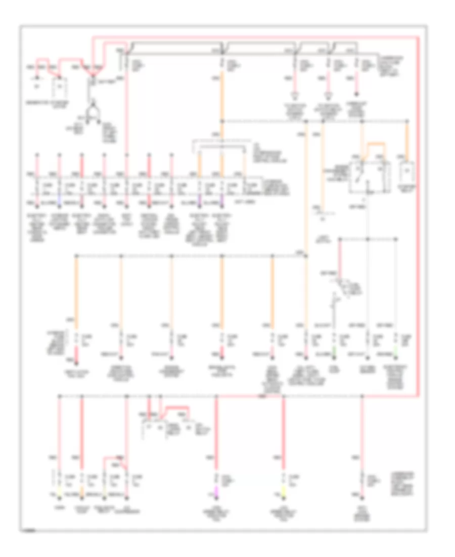 Power Distribution Wiring Diagram 1 of 2 for Saab 9 3 1999