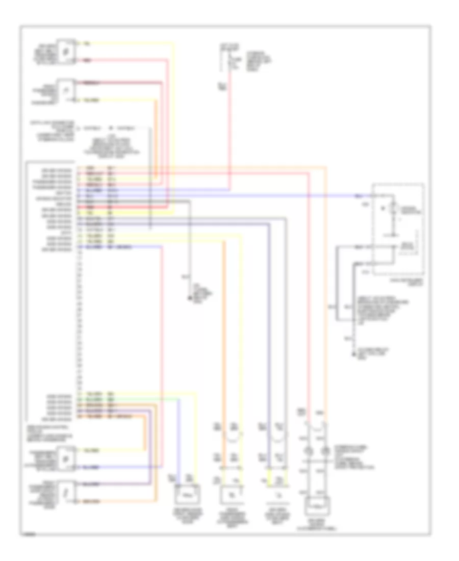 Supplemental Restraint Wiring Diagram for Saab 9-3 1999