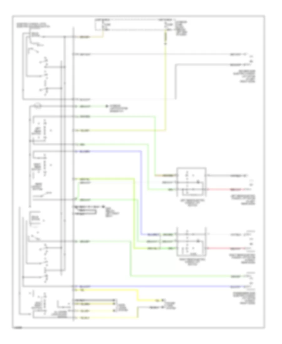 Power Window Wiring Diagram Except Convertible for Saab 9 3 SE 1999