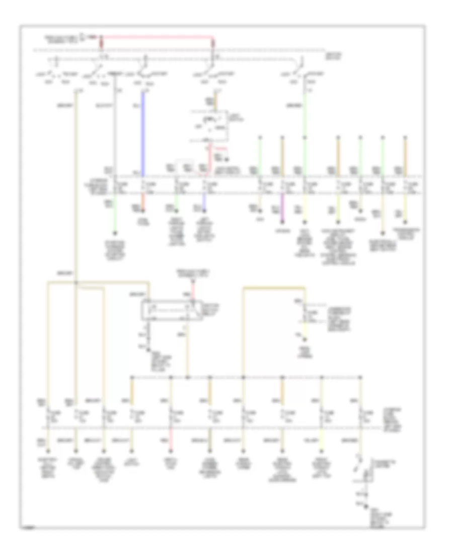 Power Distribution Wiring Diagram 2 of 2 for Saab 9 3 Viggen 1999