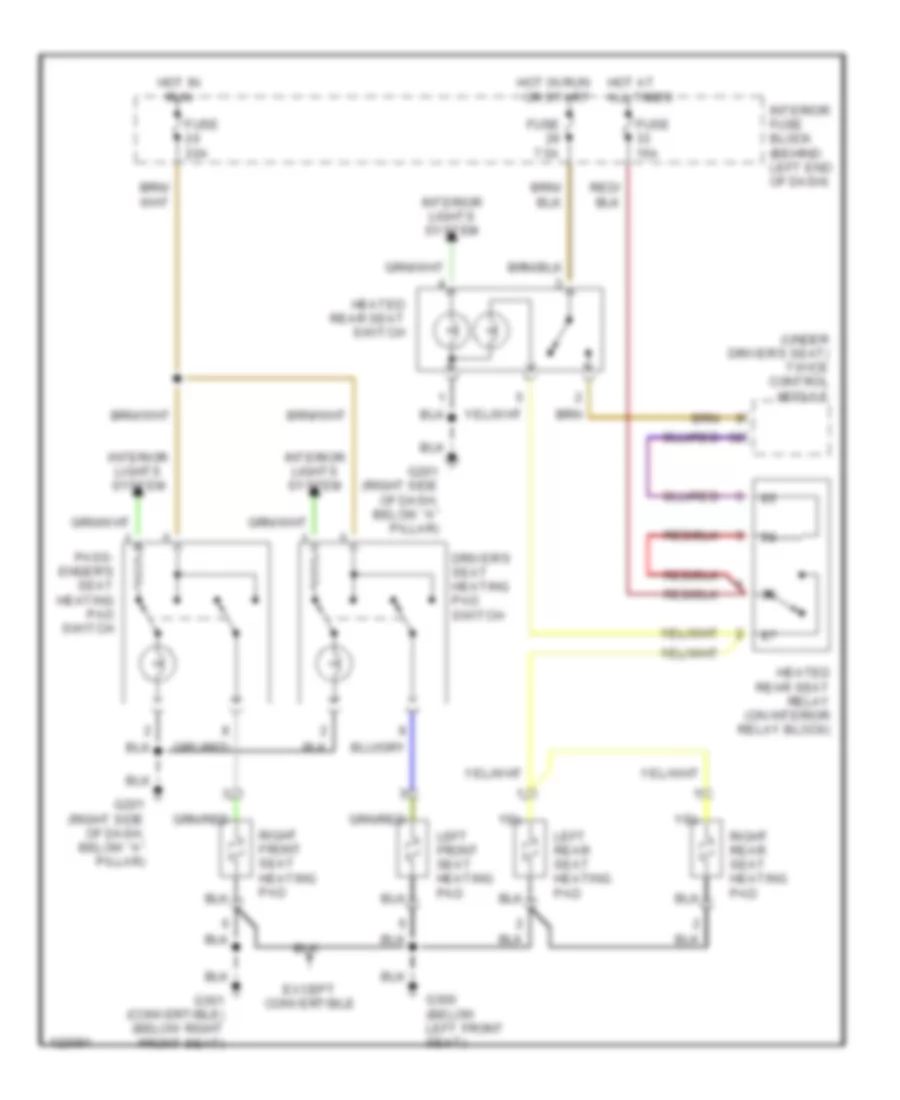 Heated Seats Wiring Diagram for Saab 9 3 Viggen 1999