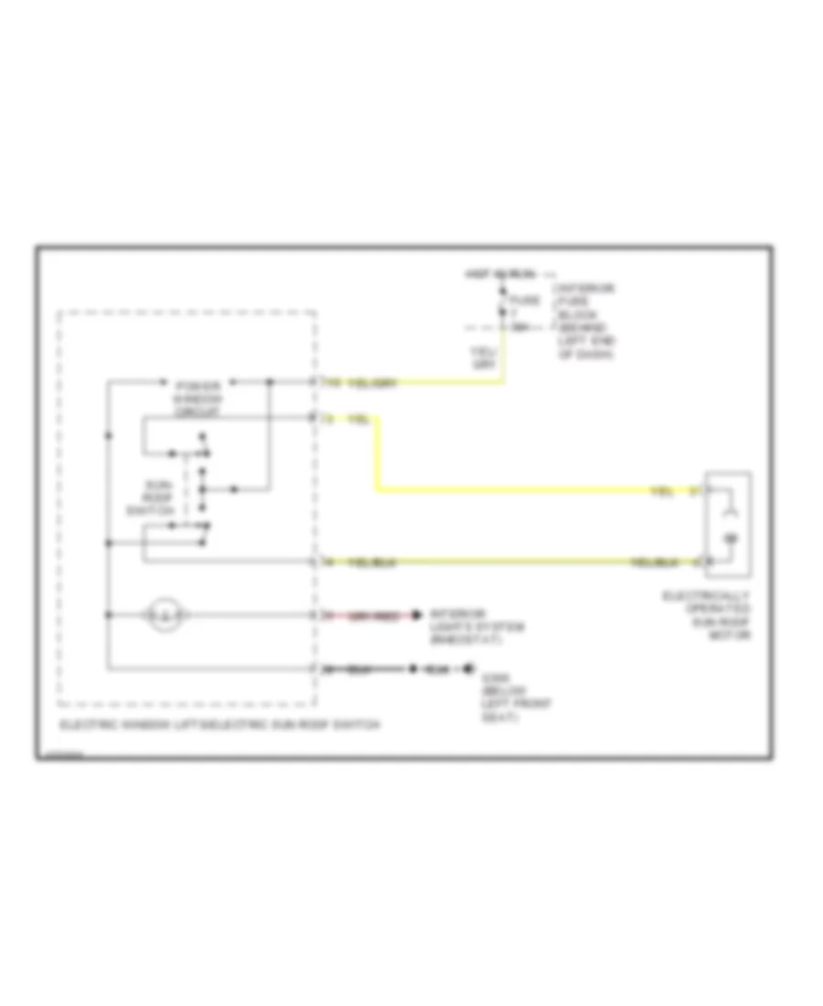 Sunroof Wiring Diagram for Saab 9-3 Viggen 1999