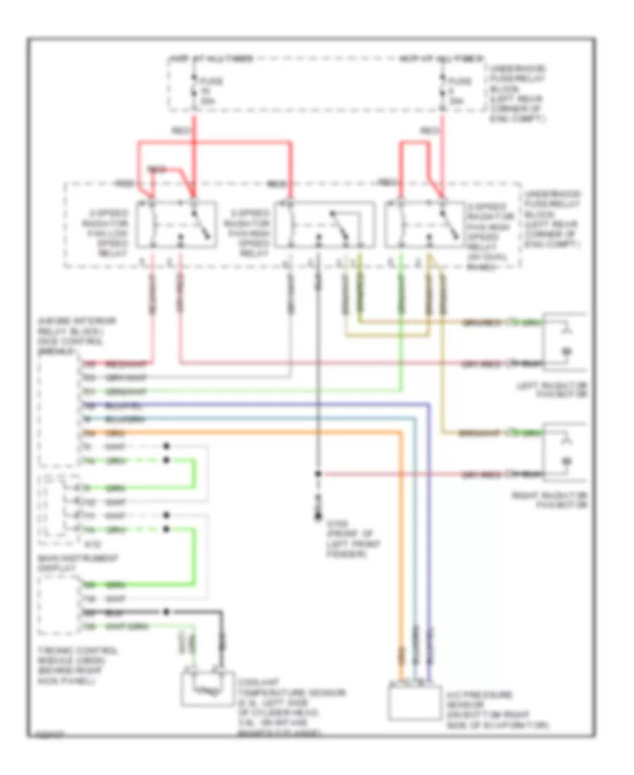 Dual Speed Cooling Fan Wiring Diagram for Saab 9 5 1999